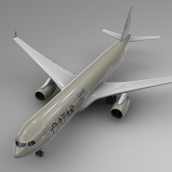 3D airbus a330-300 qatar airways model - TurboSquid 1460557