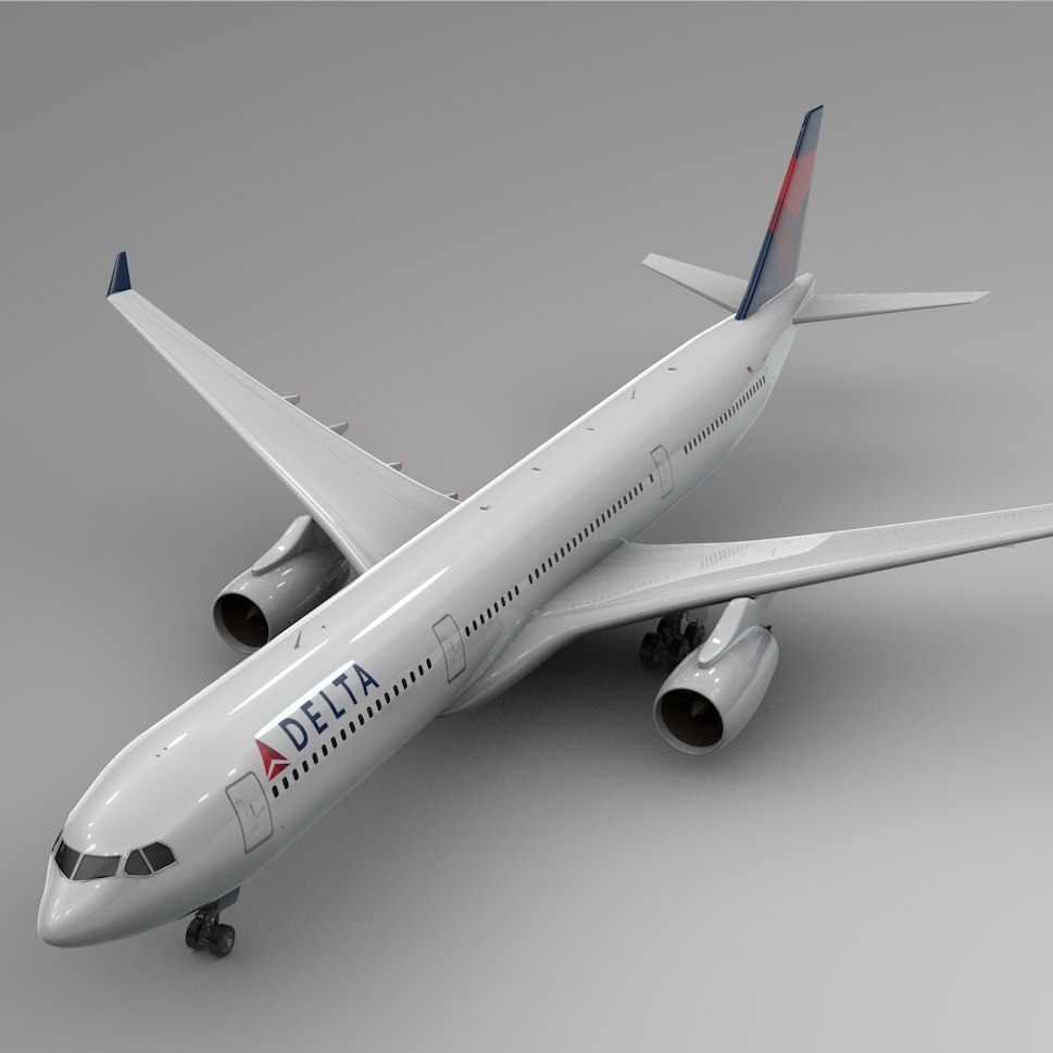 3D airbus a330-300 delta airlines model - TurboSquid 1460550