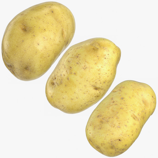 3D model clean potatoes 02