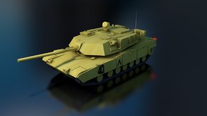 m1a2 abrams military tank 3D
