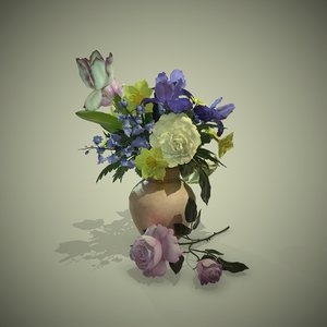 3D pbr flower