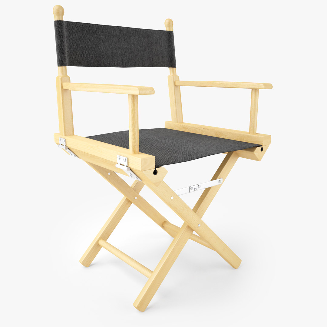 Directors chair natural wood model TurboSquid 1461080