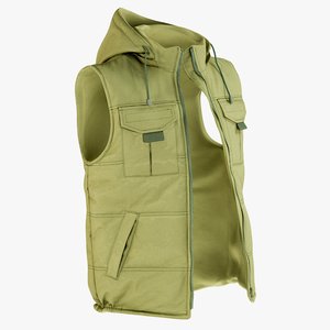 3D realistic vest green