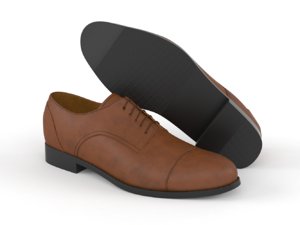 3D realistic men shoes model