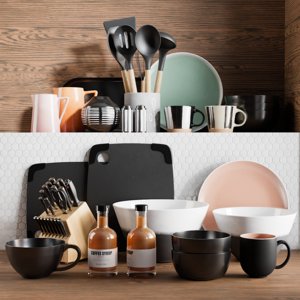 realistic kitchen accessories 6 3D