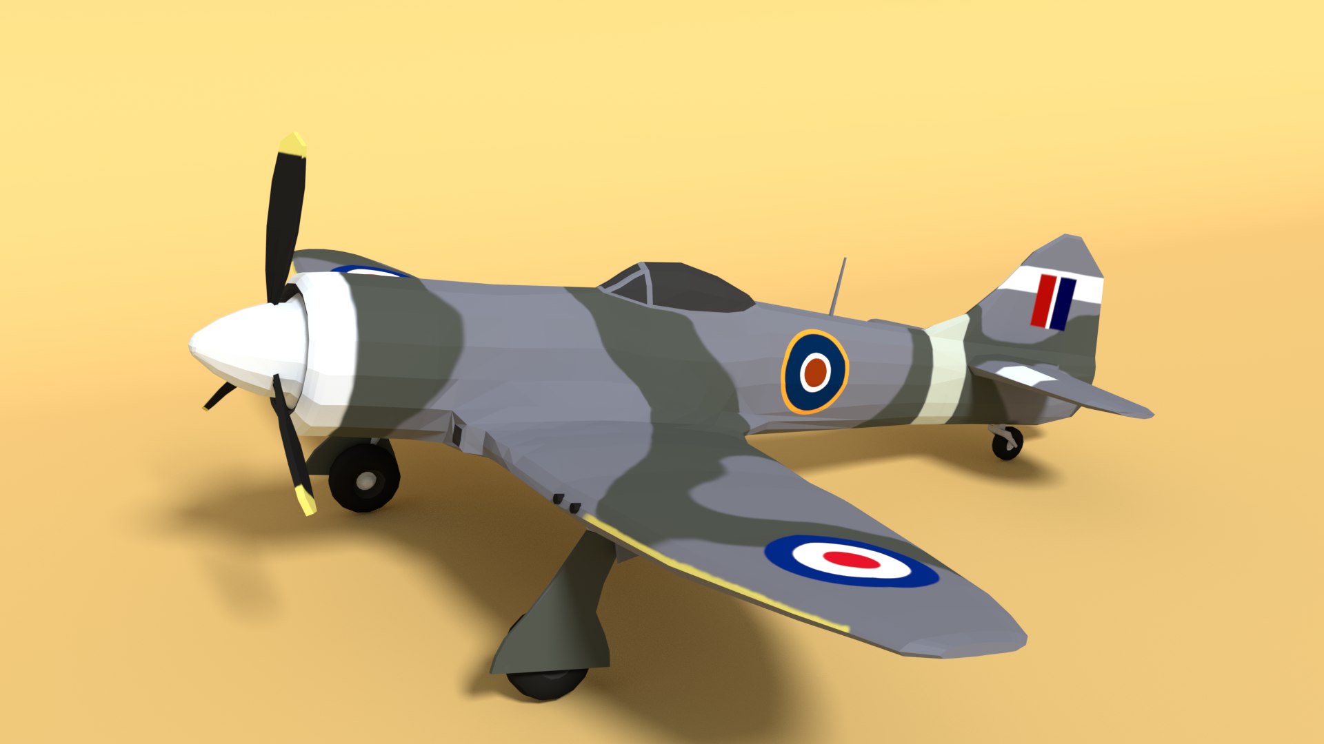 3D model hawker tempest airplane TurboSquid 1461213