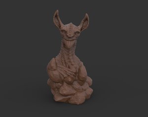 3D model reptilian bust