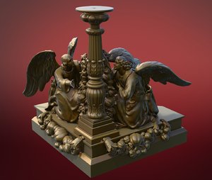 statue isaac s cathedral 3D