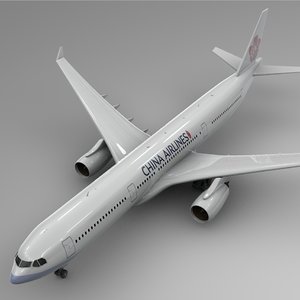 airbus a330-300 china airlines 3D model