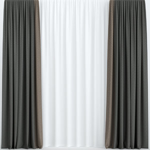 3D curtains tulle