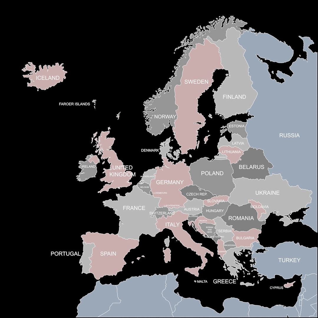 Europe Borders Names Model - TurboSquid 1461040