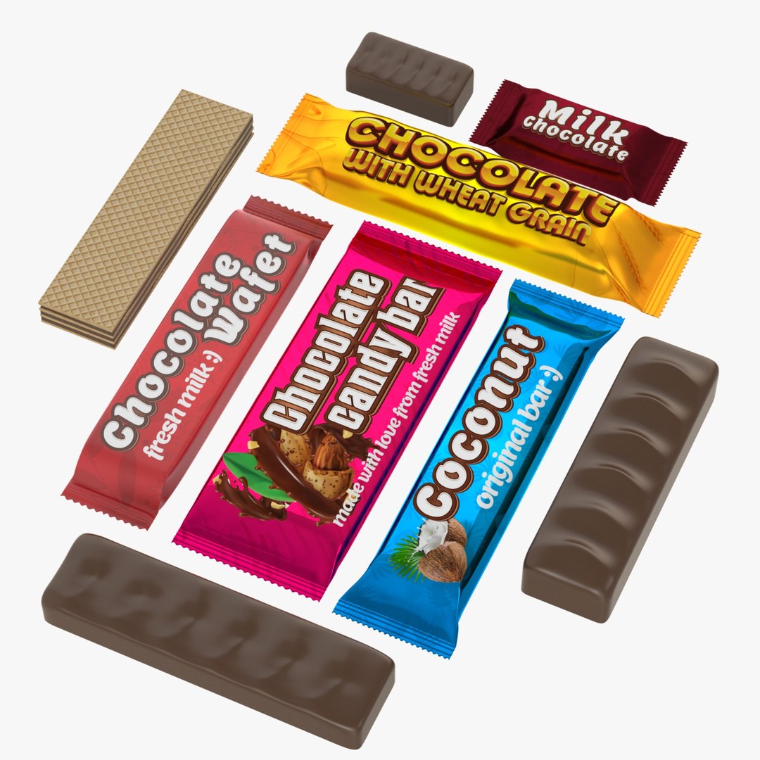 Download 3D chocolate candy mockups 5 model - TurboSquid 1461404