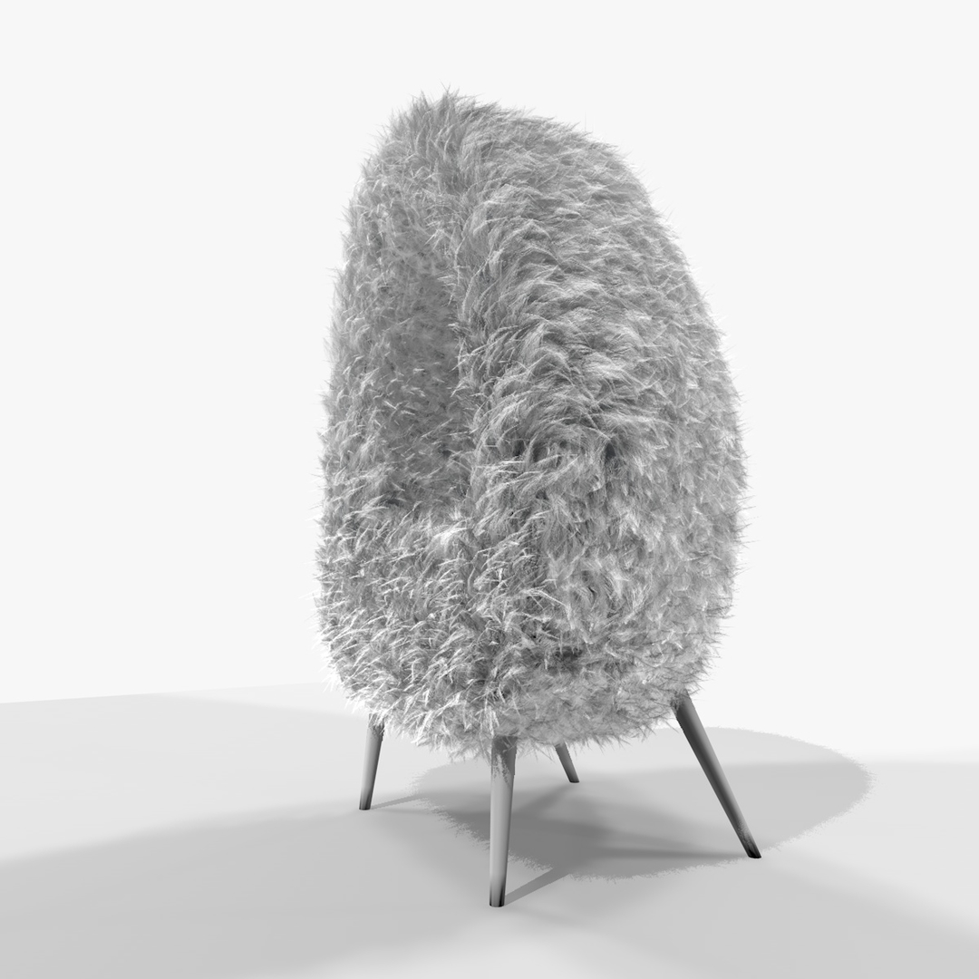 egg fur chair