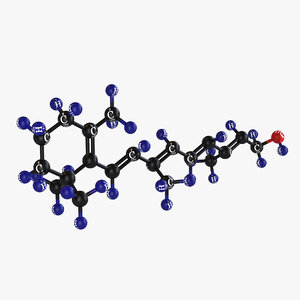 3D vitamin a-molecular model
