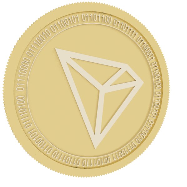 3D tron gold coin