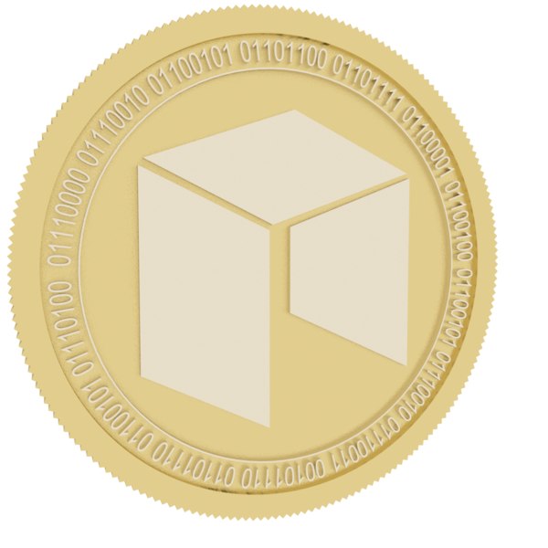 neo gold coin 3D model