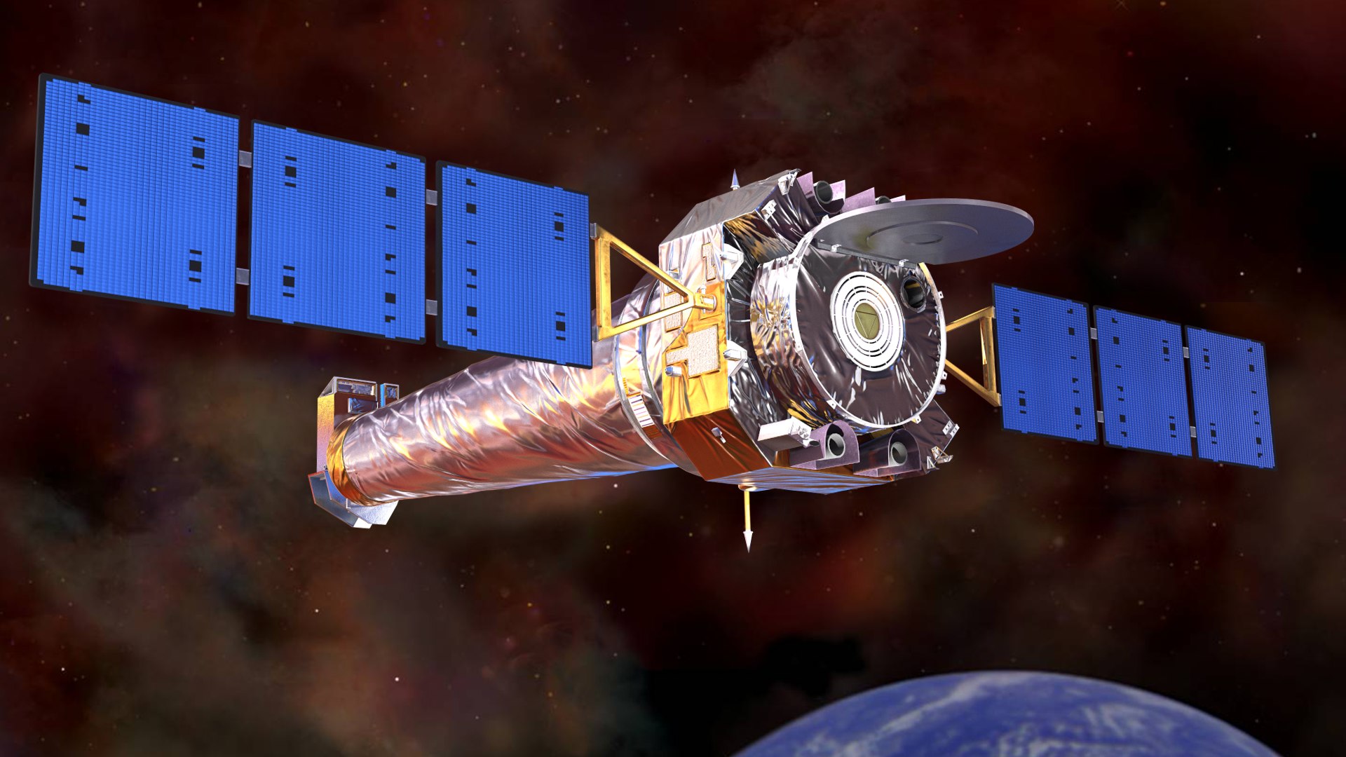 3D model chandra x-ray observatory spacecraft - TurboSquid 1462048