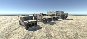 ground vehicles pack humvee 3D model
