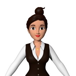 character human woman 3D model