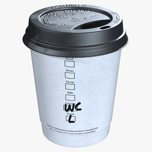 3D model paper coffee cup