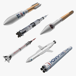 3D space rockets model