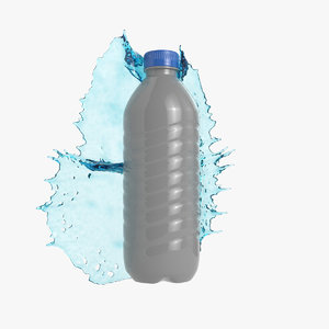 realistic liquid splash water 3D model