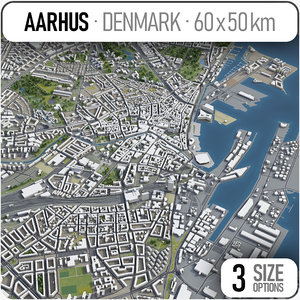 aarhus surrounding - 3D model