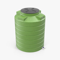 600 Gallon Water Tank 3d C4d