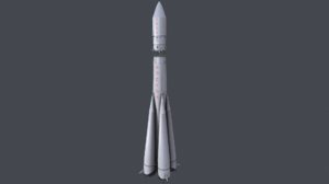 3D model vostok 1 rocket space