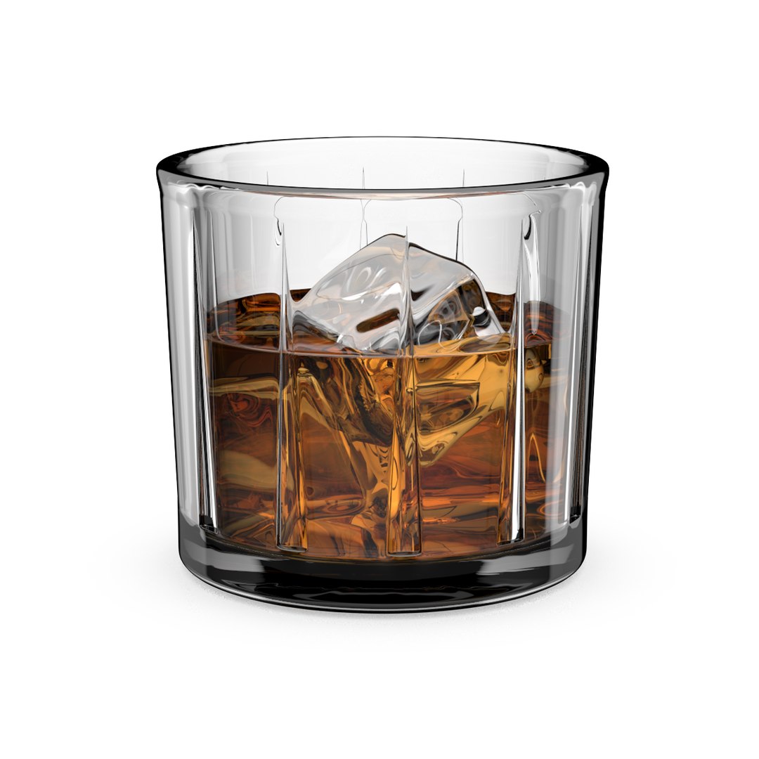 3D whiskey glass model TurboSquid 1462399