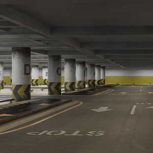3D underground parking model