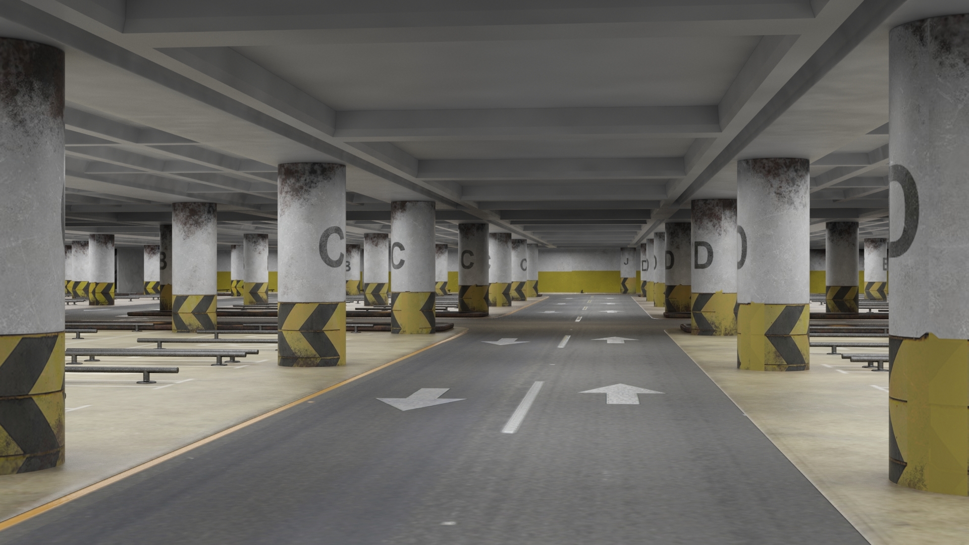 地下停车场(2)3d模型