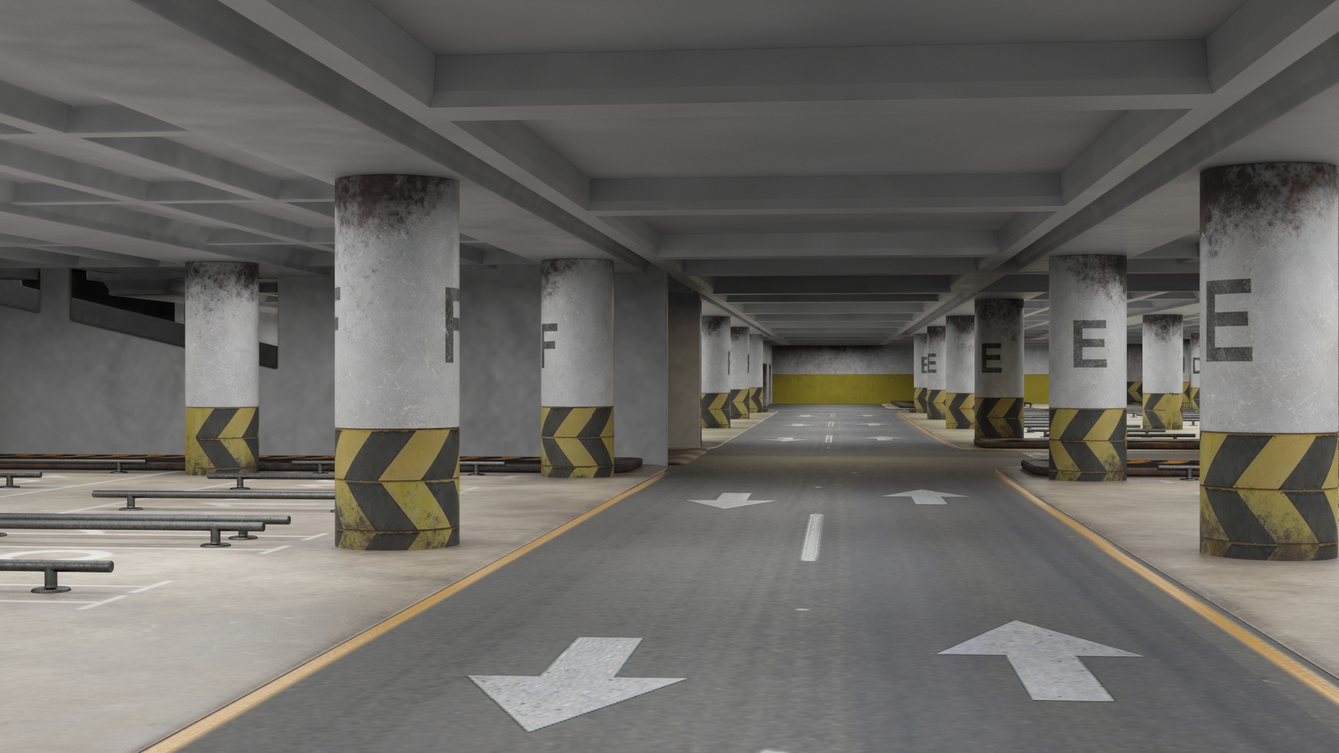 地下停车场(2)3d模型
