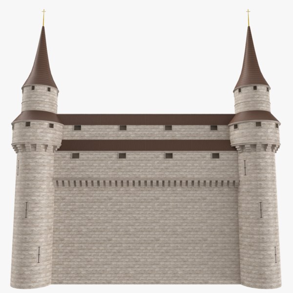 castle wall 3D model