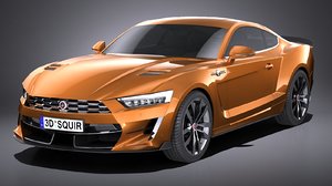 generic muscle car 3D model