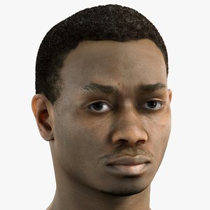 3D realistic 20s male head