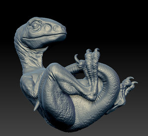 velociraptor baby ready print 3D