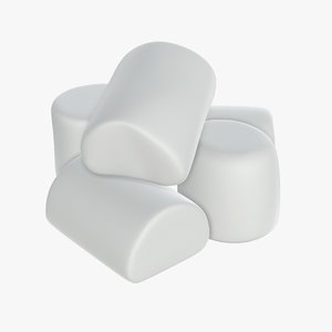 3D marshmallow white