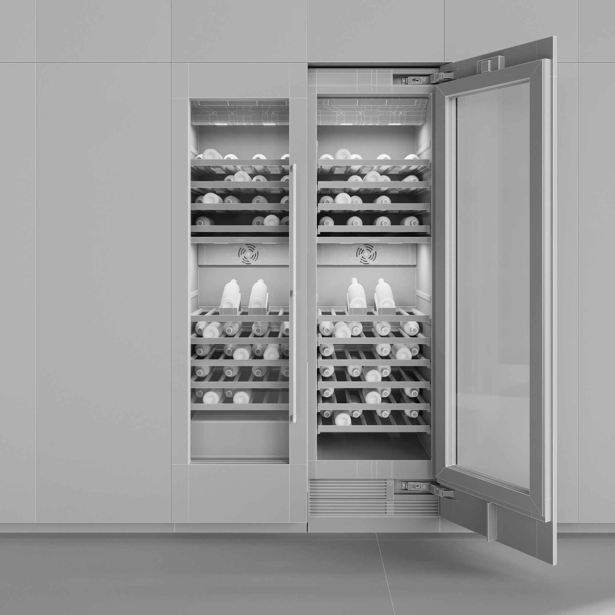 3D gaggenau wine rw464361 refrigerator model TurboSquid 1462648