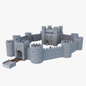 medieval castle 3D model