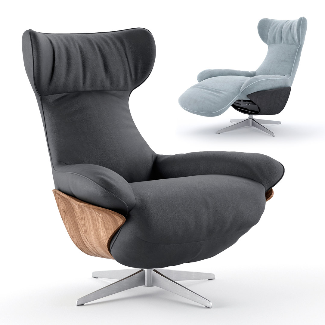 3D ilia recliner chair natuzzi TurboSquid 1462693