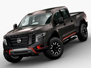 nissan titan 2017 pickup truck 3D model
