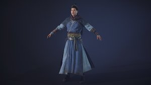 chinese warrior 3D model