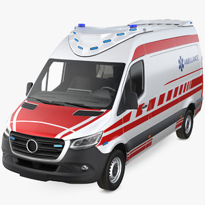 modern paramedic ambulance 3D model