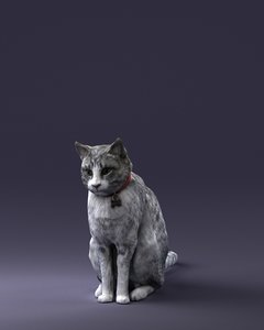 3D cat statue
