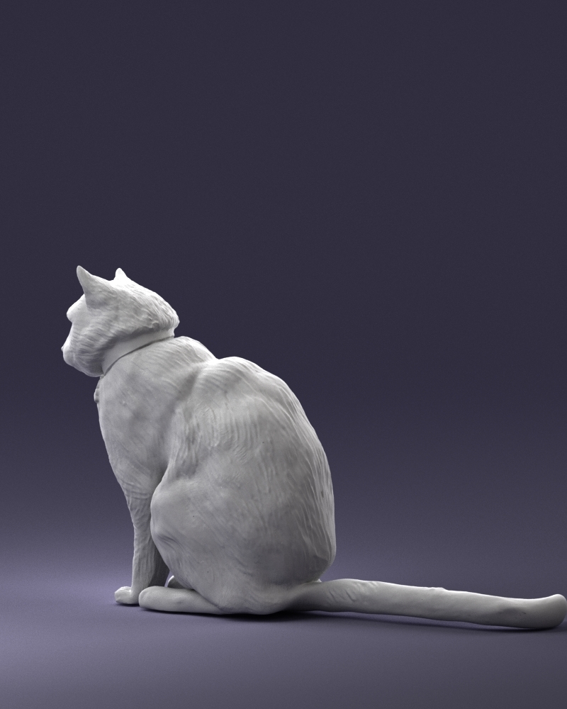 猫雕像04133d模型