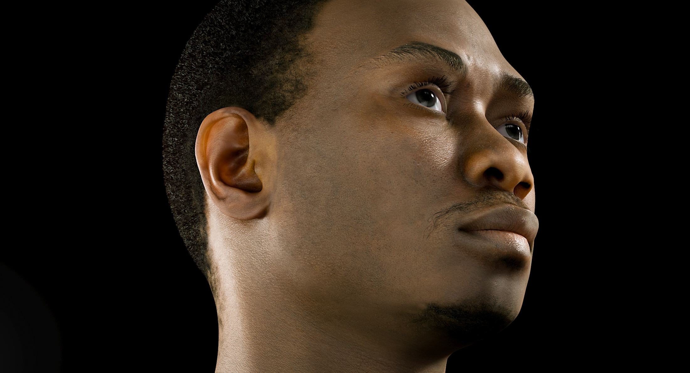 3d realistic 20s male head