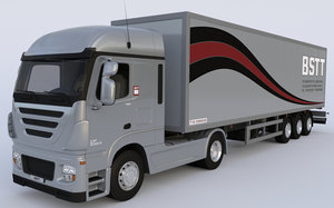 3D model box truck