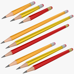 3D model pencil 3