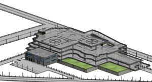 modeled parking intersection architectural 3D